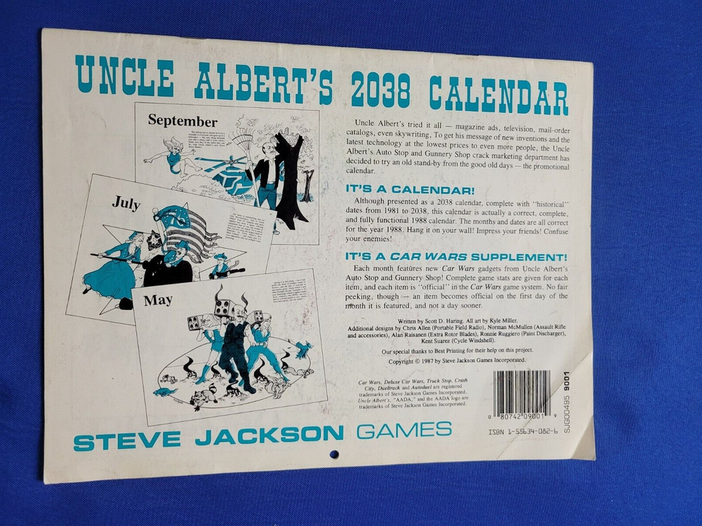 Uncle Albert's 2038 Calendar - Car Wars