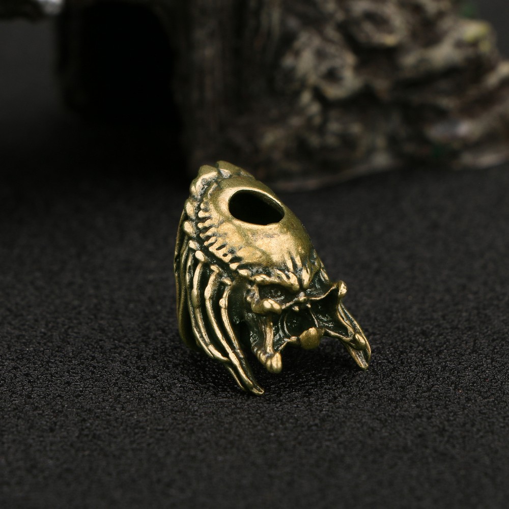 Solid Brass Helmet Pendant Figurine Small Statue Home Ornament Figurines