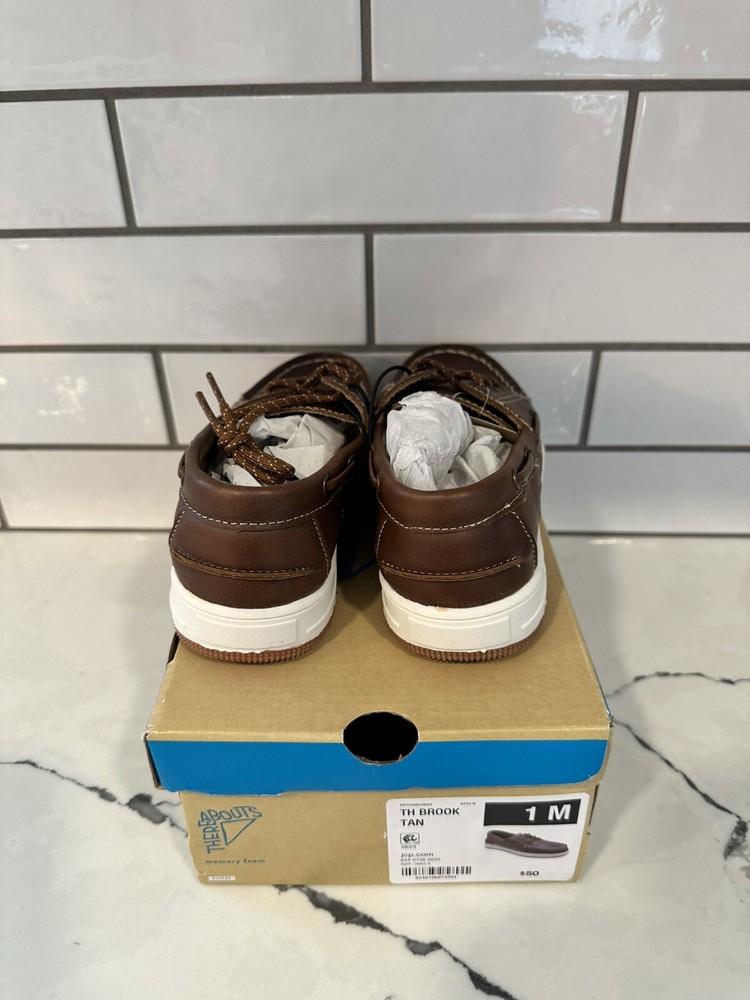 Boys There Abouts Tan Loafers Size 1