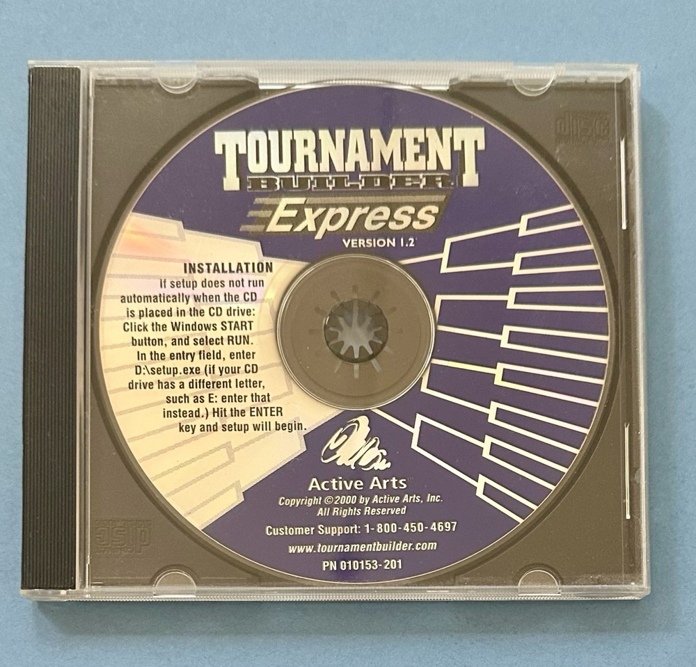 Tournament Builder Express V 1.2  CD By Active Arts