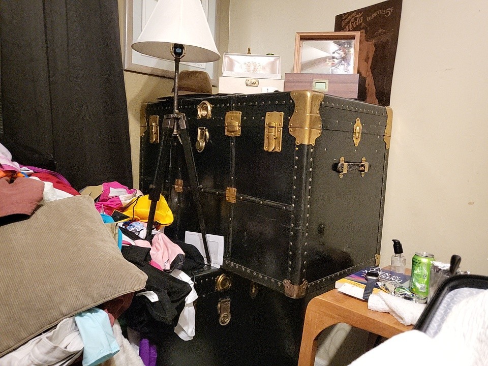Antique Steamer Wardrobe Trunk
