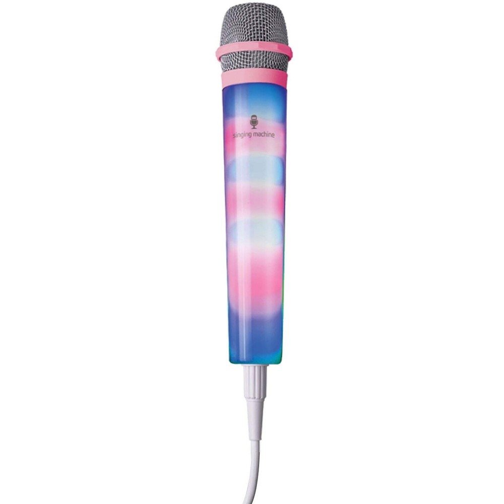 Singing Machine SMM-225 Unidirectional Wired Microphone with LED Disco Lights -