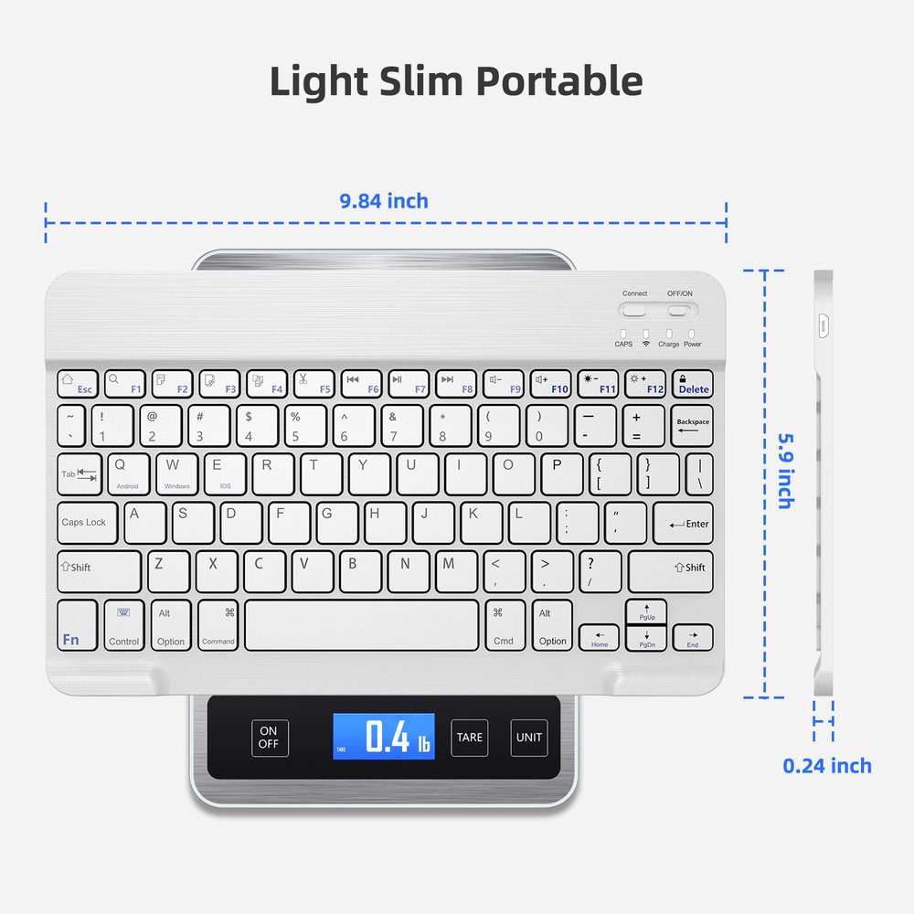 Slim Mini Wireless Keyboard Bluetooth/ Mouse For PC Laptop Mac iOS iPhone Tablet