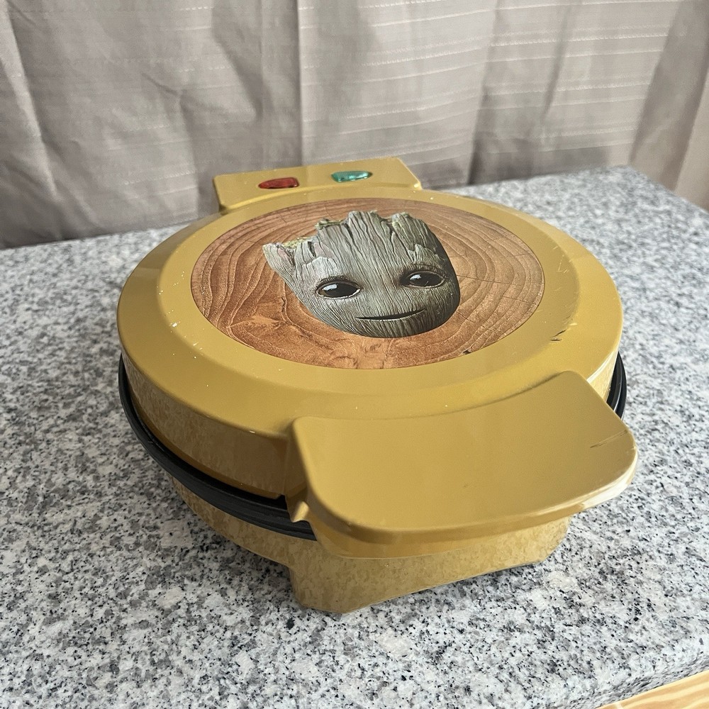 Marvel Groot Waffle Maker & Nostalgia Red Donut Hole Cake Pop Baker Bundle Set