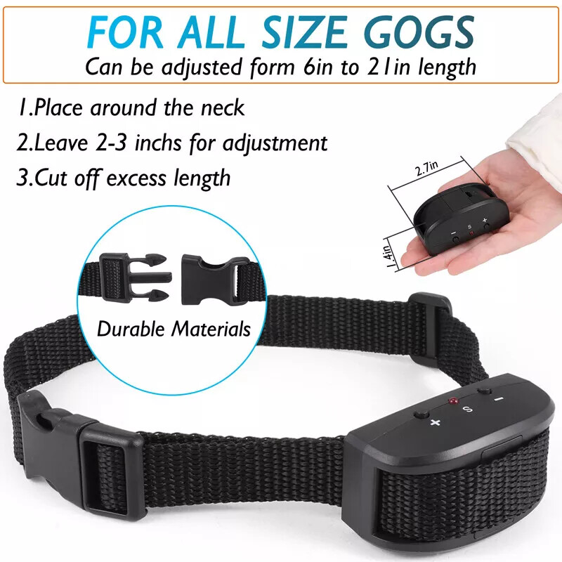 Automatic Anti Bark barking Device Small Medium Large Dog Shock Training Collar