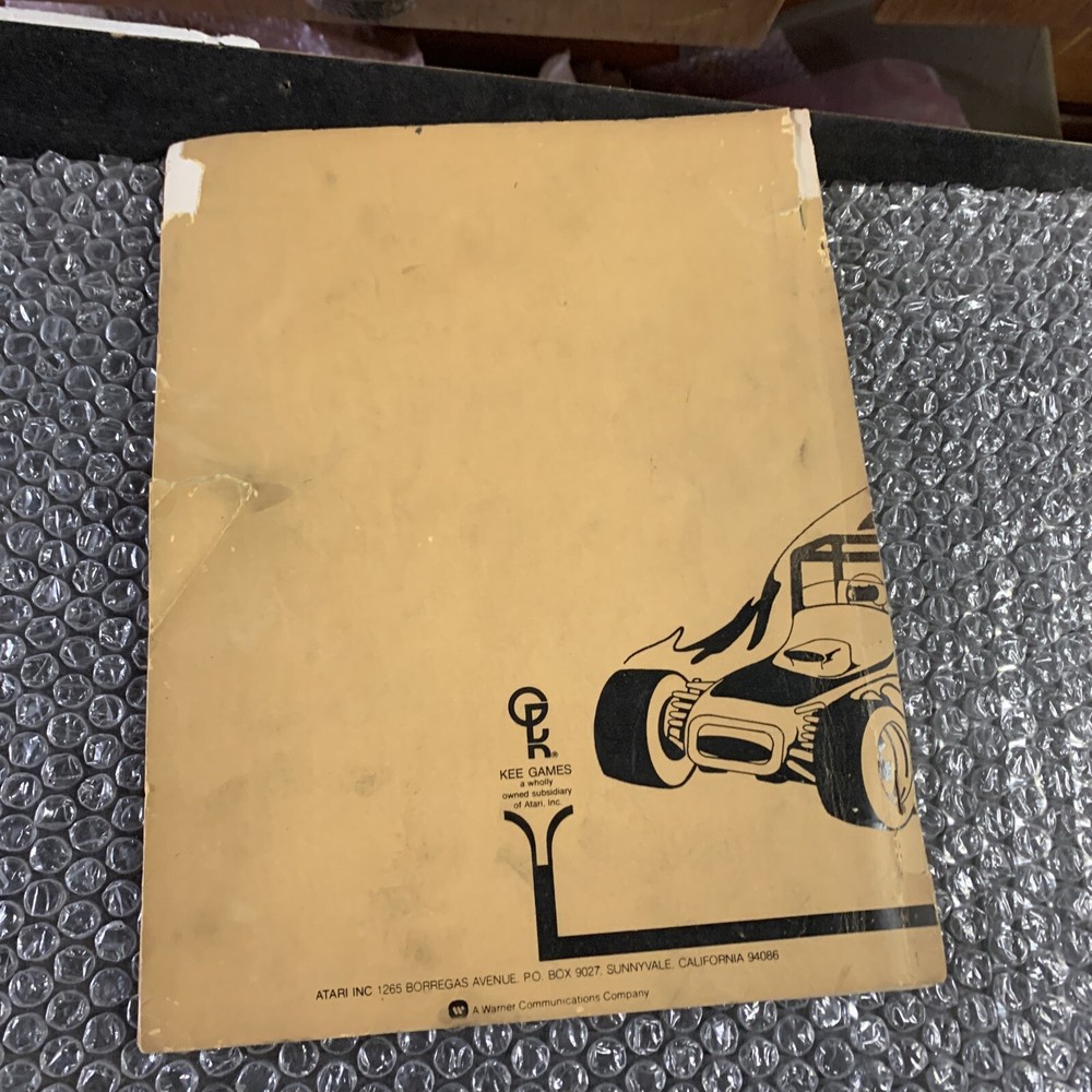 Missing Front Cover Original Atari Sprint 2 arcade video game manual