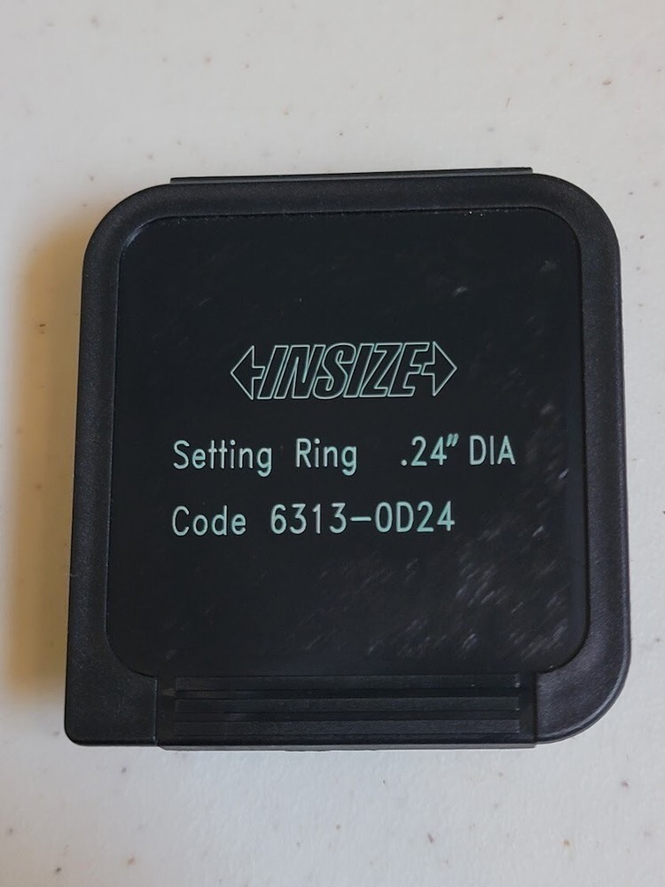 New Insize 0.24" Setting Ring Bore Gage Calibration Master Standard