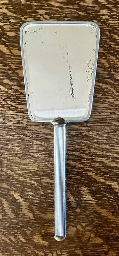Vintage Antique Old Hand Held Vanity Mirror