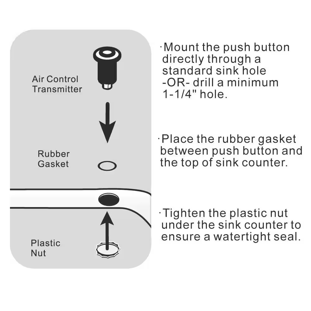 Garbage Disposal Switch Kit in Brushed Nickel
