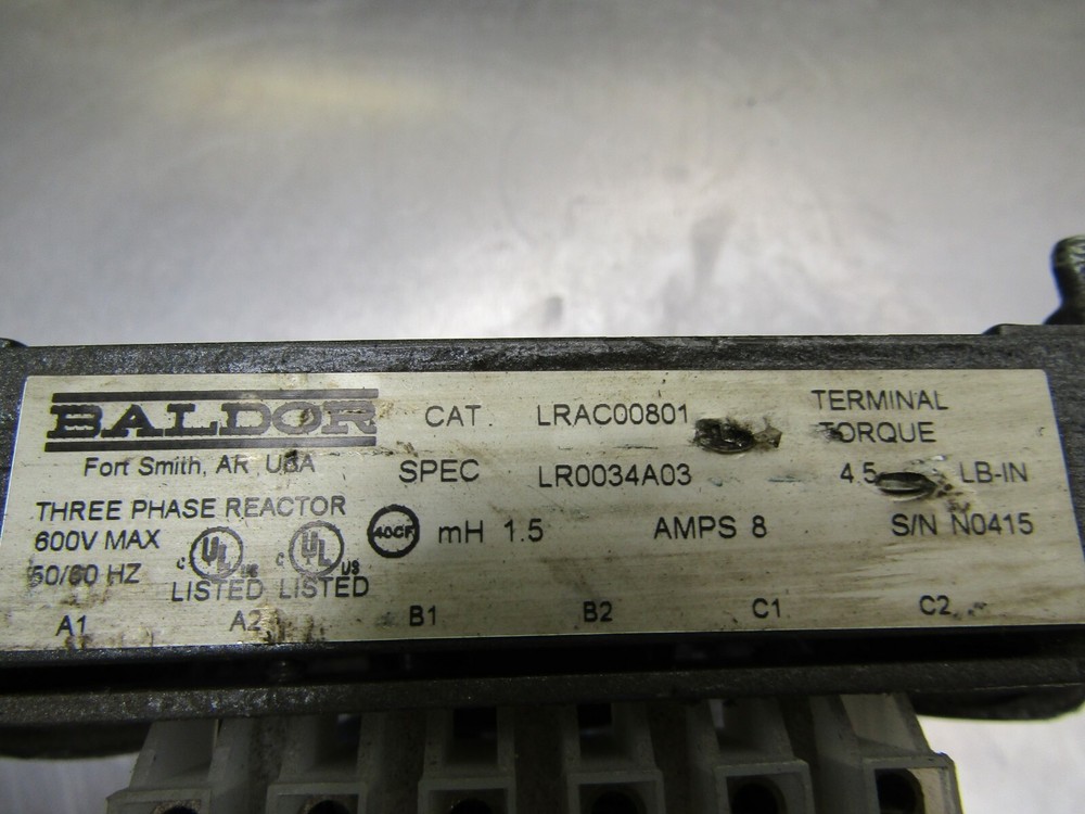 Baldor LRAC00801 Line Reactor