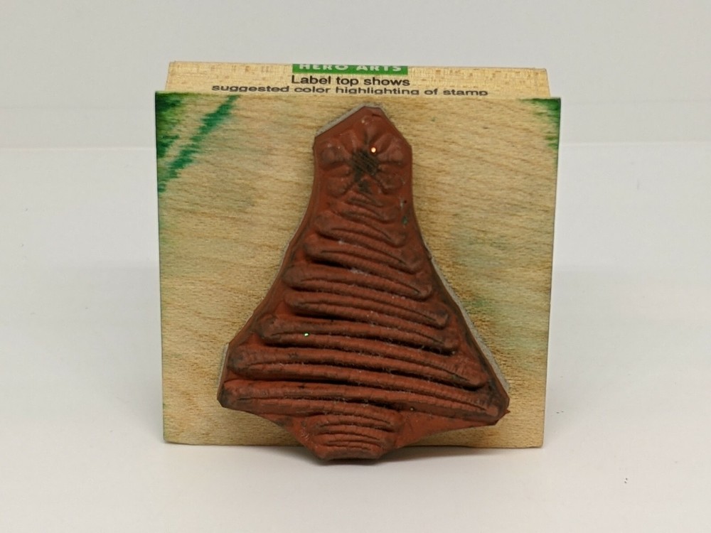 Small Scribble Christmas Tree - Wood / Rubber Stamp -Hero Arts
