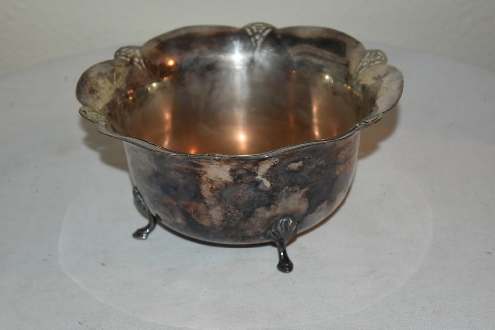 Vintage 1950 Silver Plate CSC- E MO WINNERS DOG "BLACK" Ornate TROPHY BOWL EUC