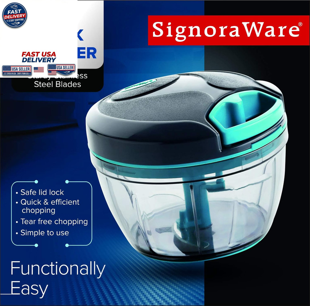 Manual Vegetable Chopper Easy Pull Hand String Food Processor Portable Kitchen