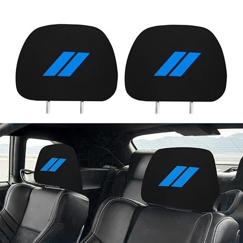 Headrest Covers for Dodge Charger Challenger Durango Accessories Bule Trim