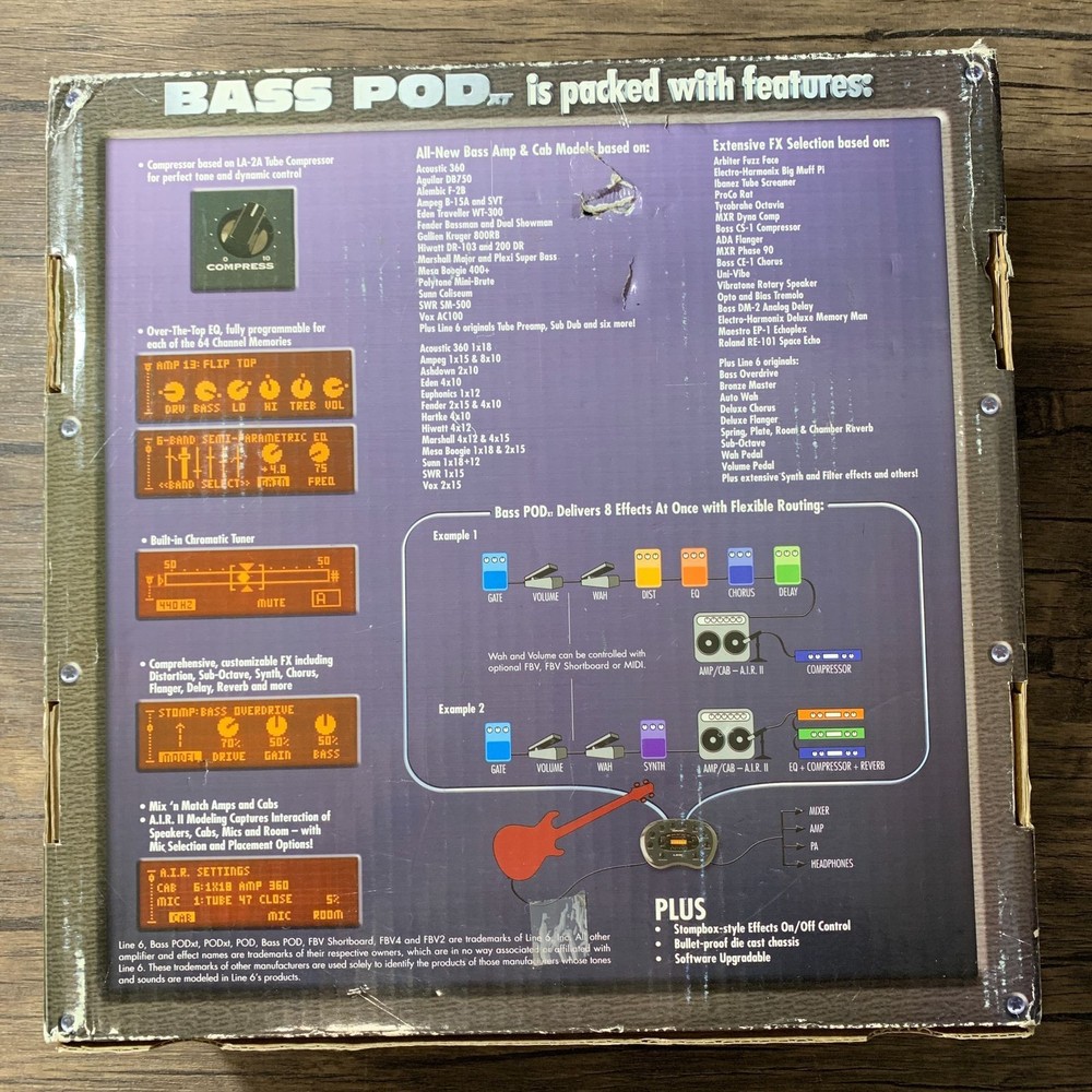Line 6 BASS POD XT Multi-Effects Processor
