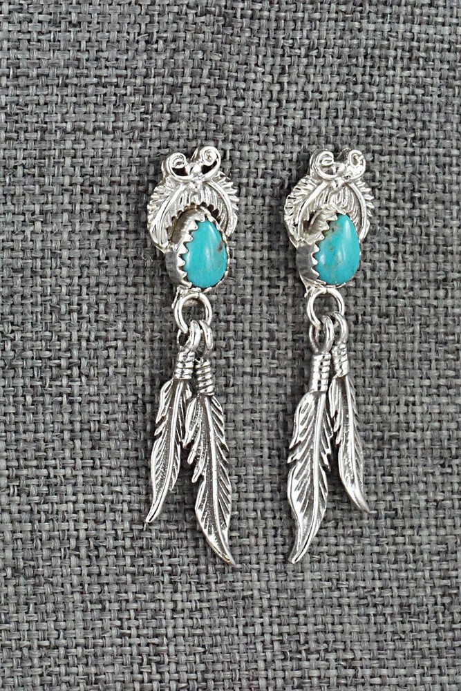 Turquoise and Sterling Silver Earrings - Sharon McCarthy