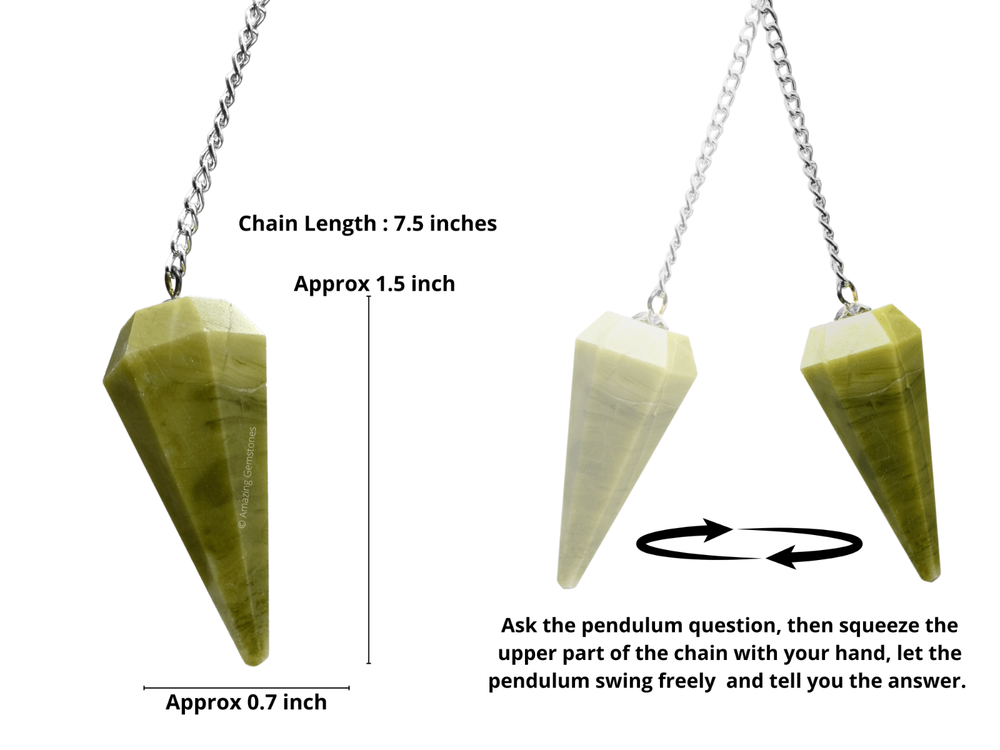 Serpentine Dowsing Crystal Pendulum