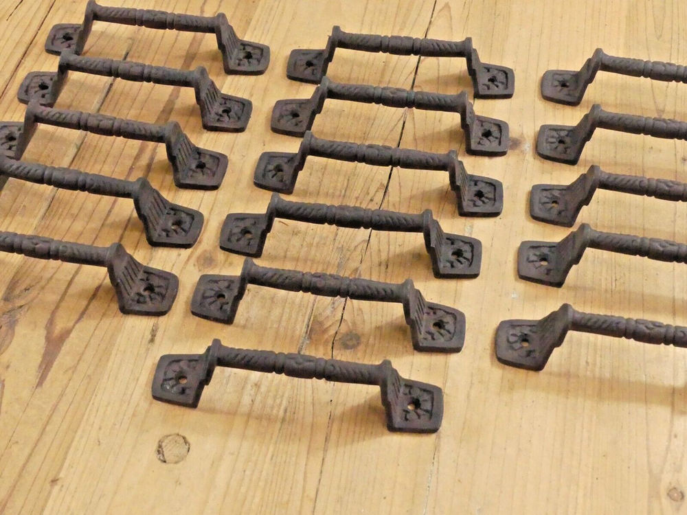16 Cast Iron Rust Barn Handle Gate Pull Shed Door Handles Fancy Drawer Pulls