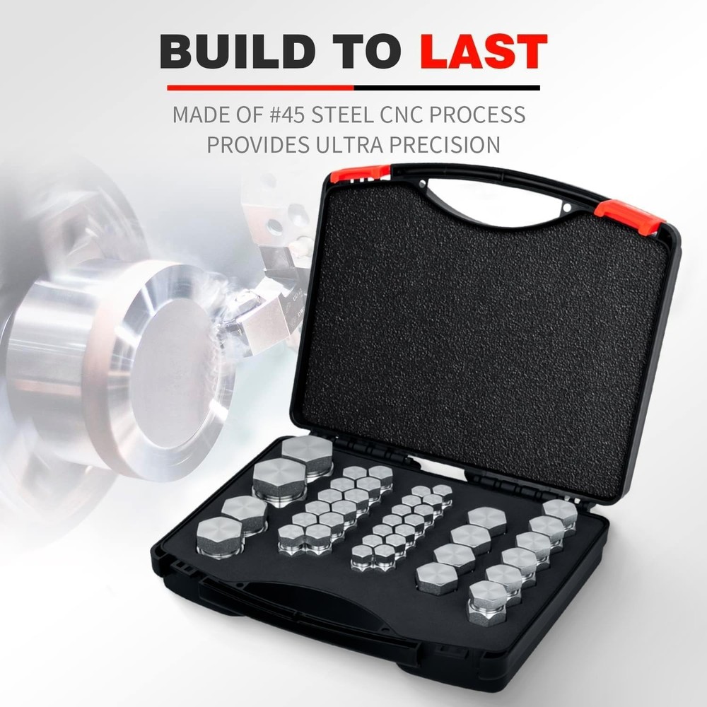 80 Pcs JIC 37 Degree Flare Plug and Cap Set Precision Threading Dash Size 04-16