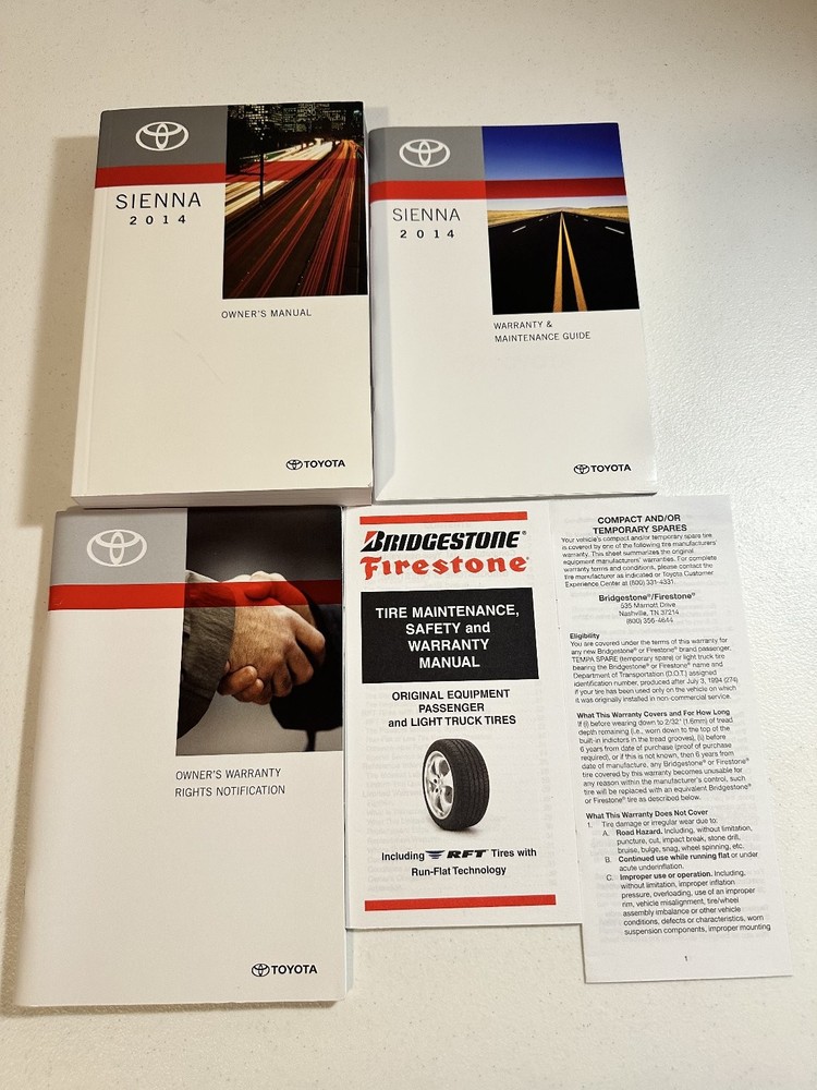 2014 Toyota Sienna Owner's Manual Set