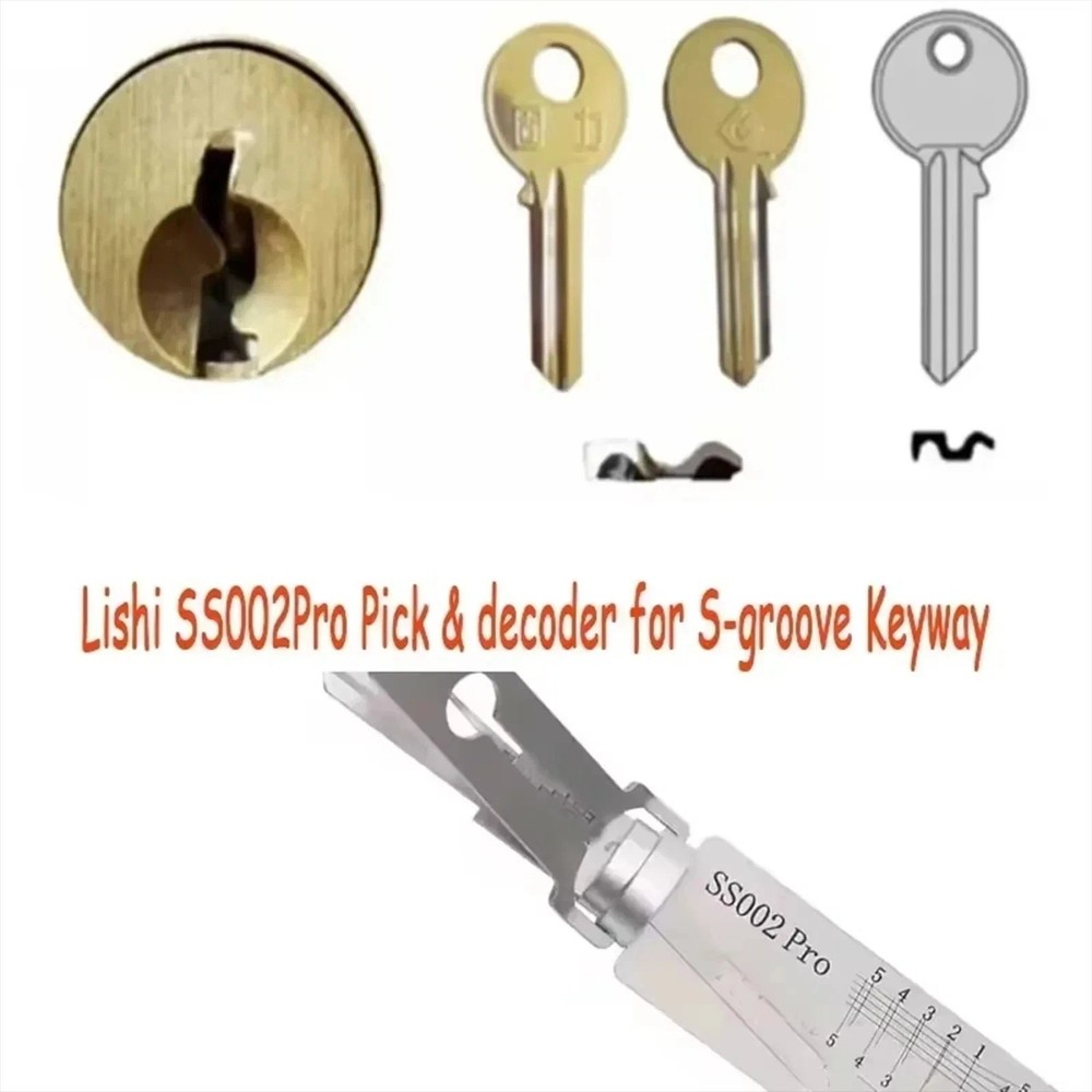 SS002 PRO Stainless Steel Key Decoder Pickup Tool Hand Tool O-ring Hook Pickup