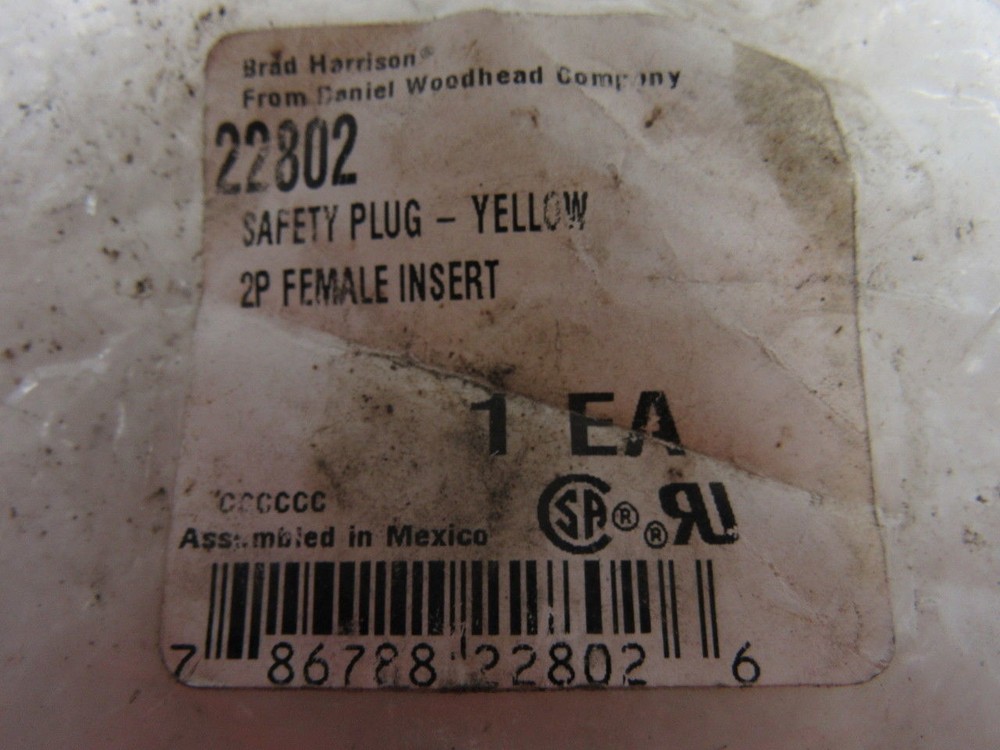 Brad Harrison 22802 Yellow Safety Plug Quick Disconnect System