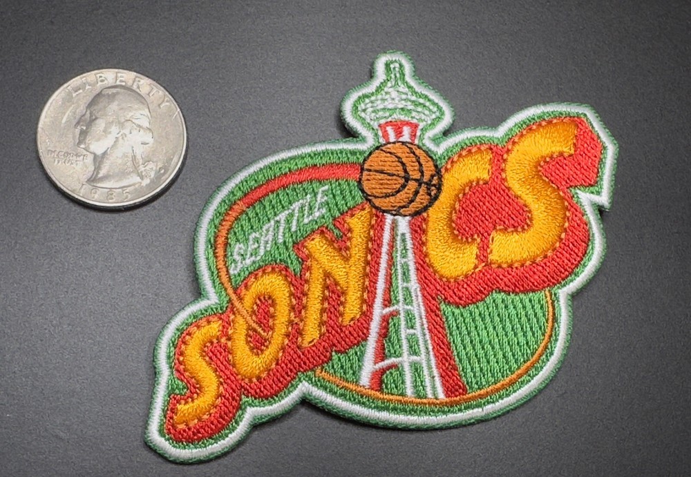 Seattle Sonics Iron On Patch Vintage