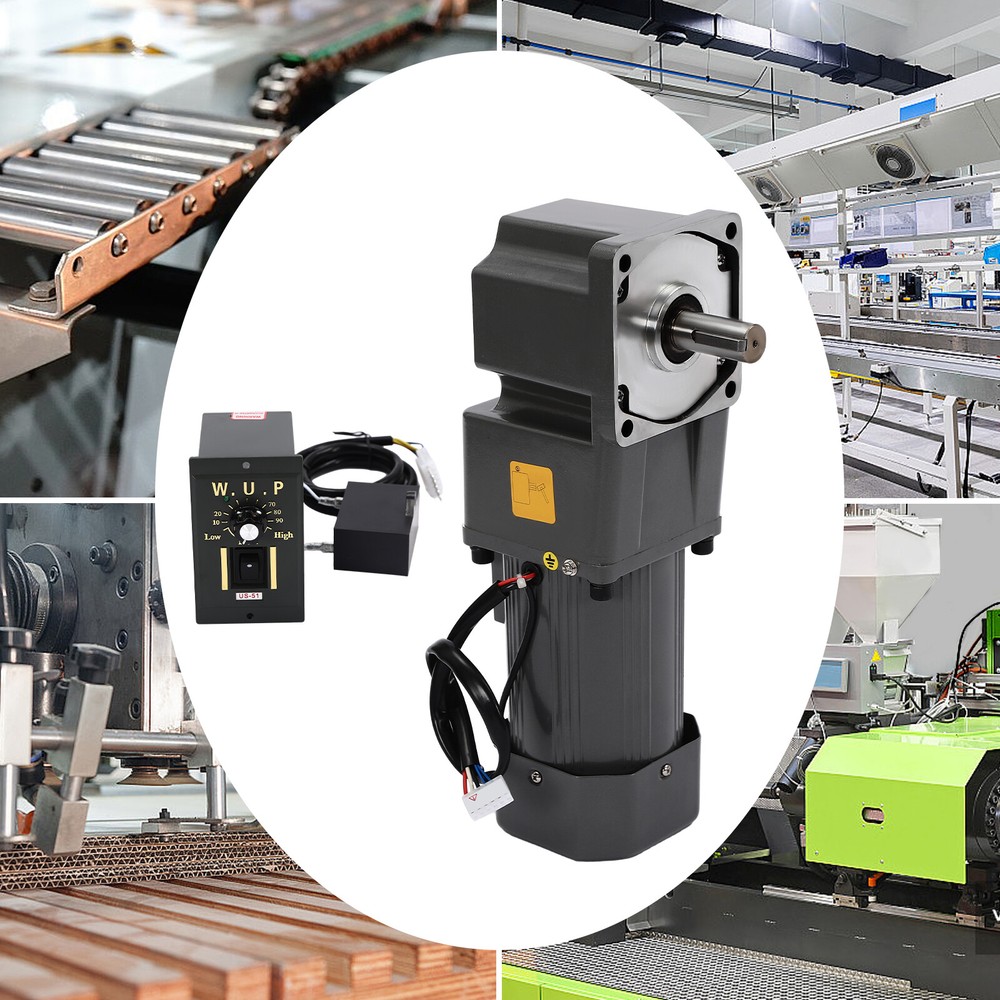 110V 200W Adjustable Speed AC Gear Reduction Motor Reversible Motor w/Controller