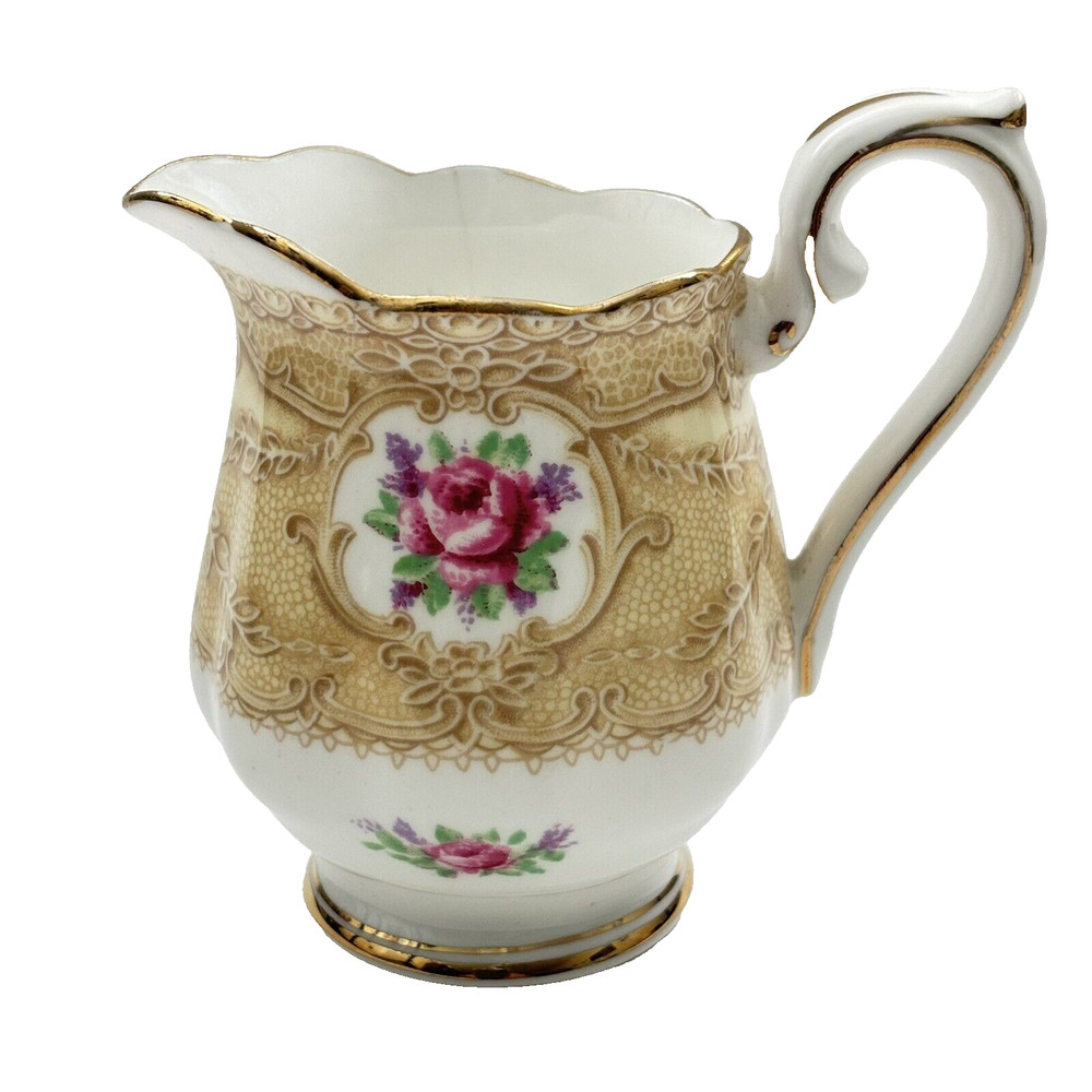 Vintage Royal Albert Devonshire Lace Cream Pitcher Tableware Bone China England.