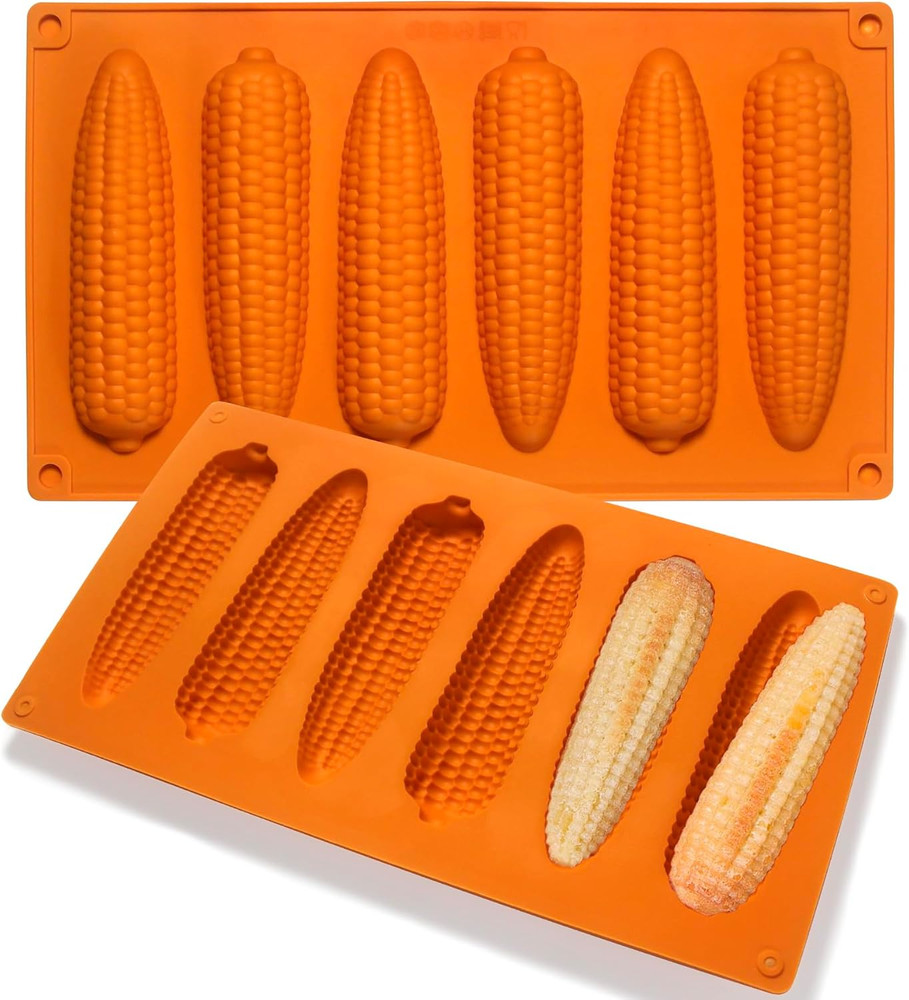 Corn Stick Bread Pan, Silicone Corn Cob Bread Molds for Baking,Cornbread Pan for