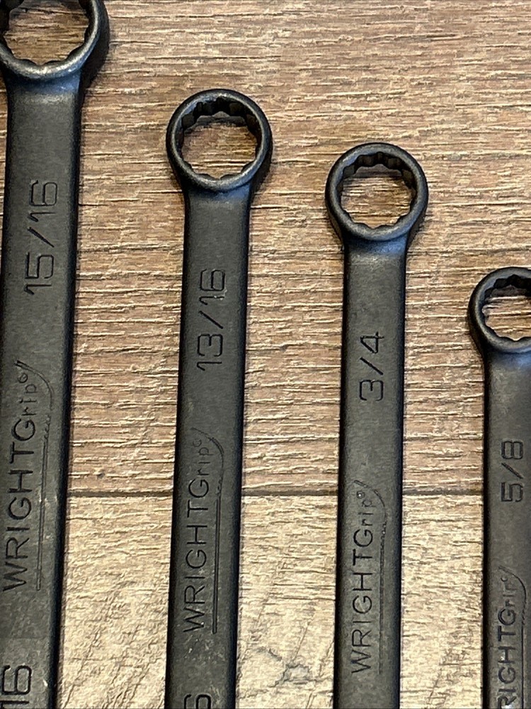 Wright Tools Wright Grip Combination Wrench Set-Black Finish-New Old Stock