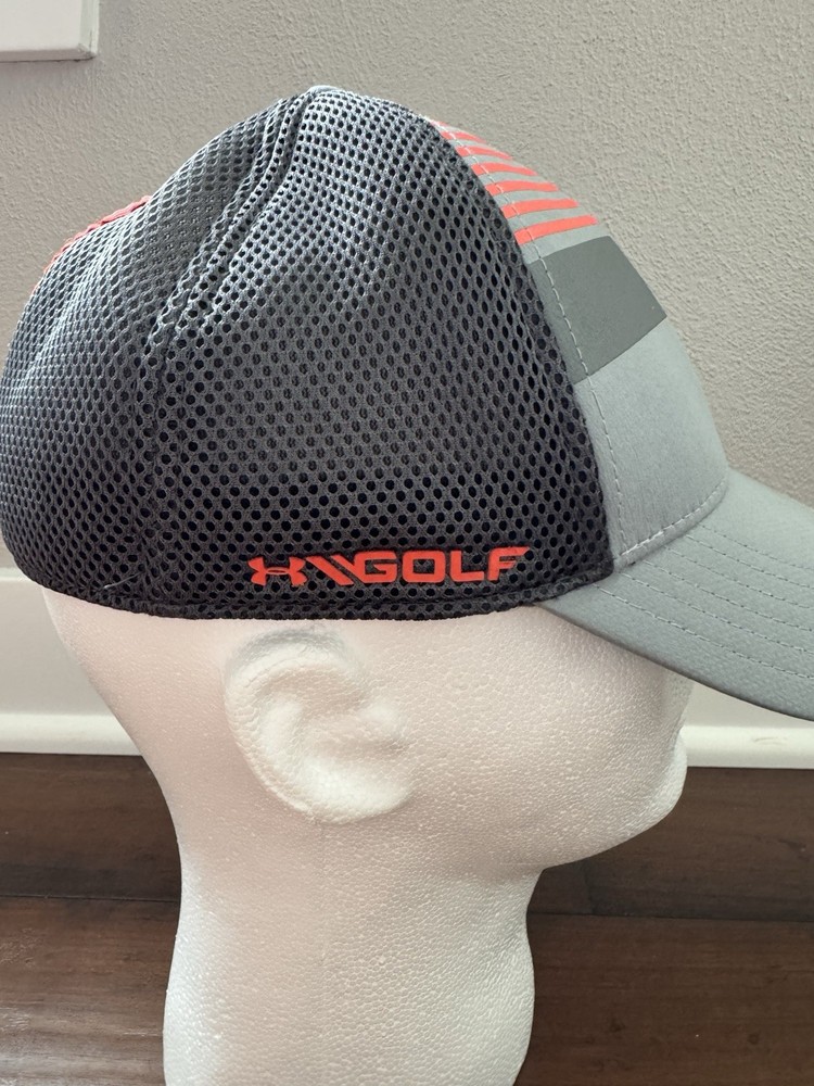 Under Armour Golf Hat Gray And Orange M/L