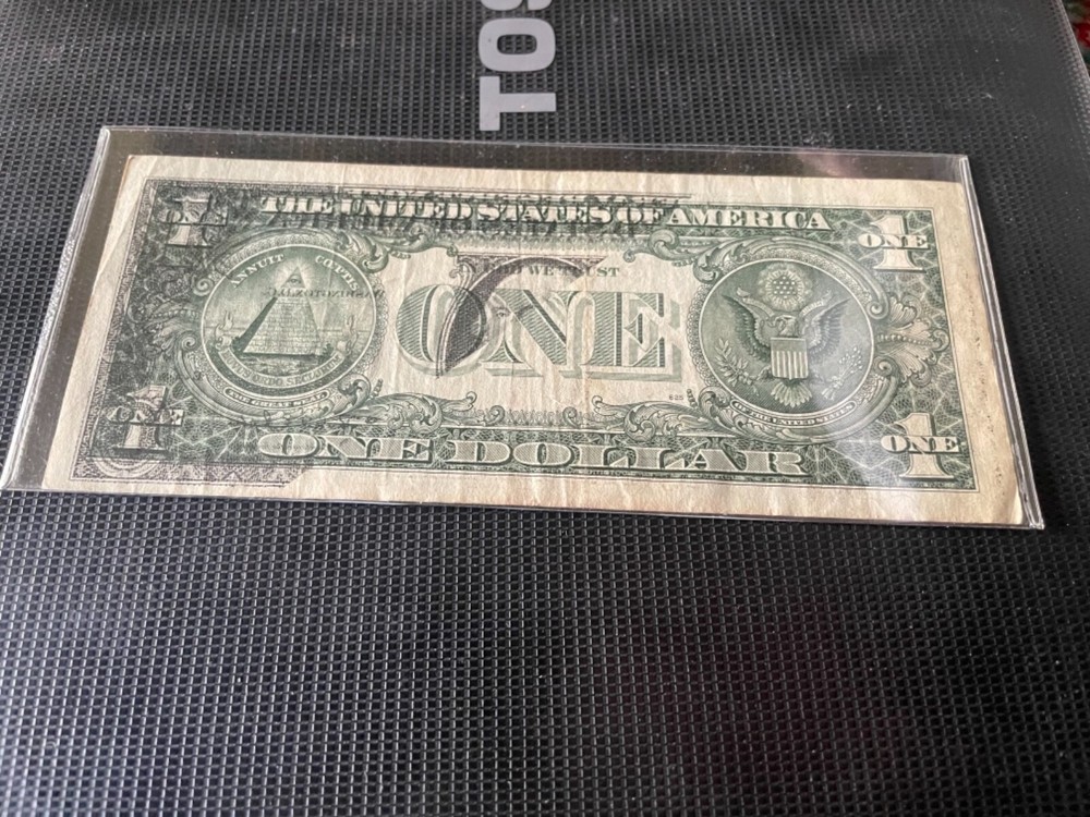 rare unusual offset partial front to back 1$ 1995