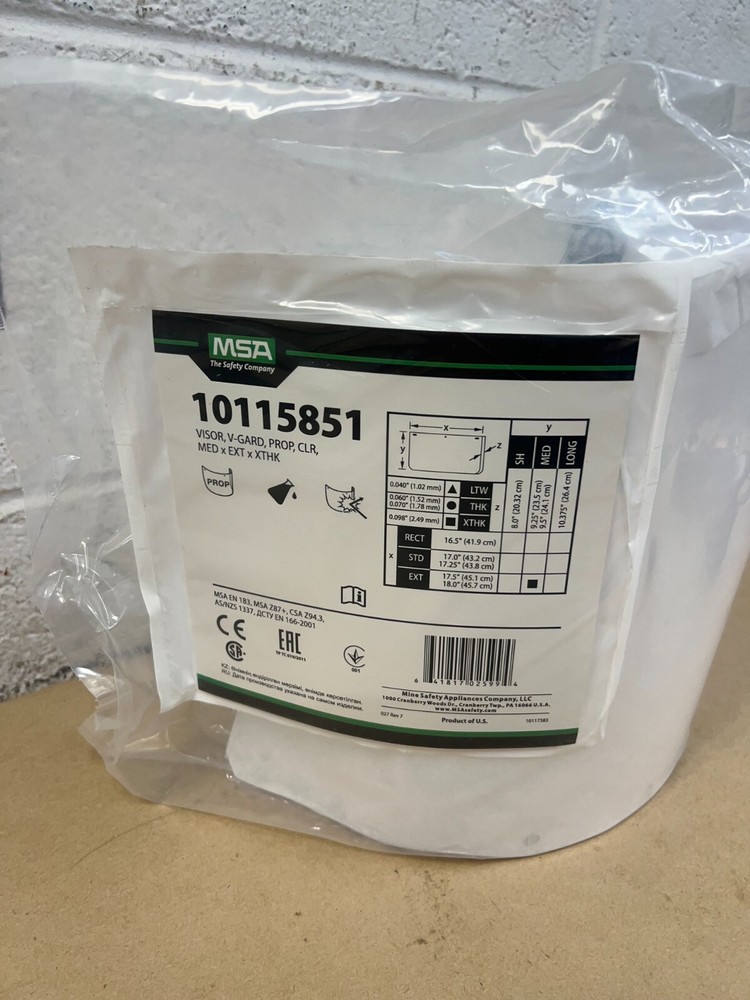 MSA 10115851 Safety Faceshield Visor