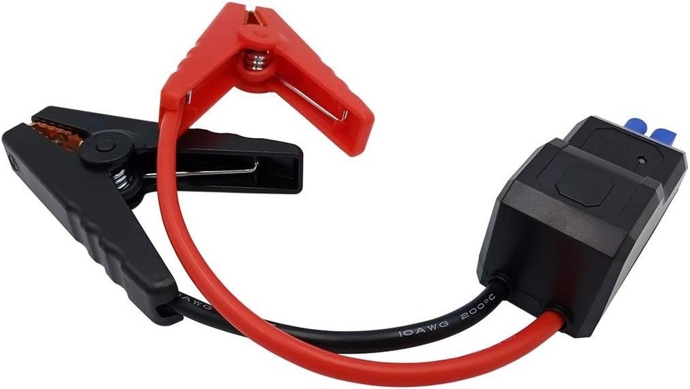 Replacement 12V Car Jump Starter Cable with Smart Clamps for EC-5 Interface