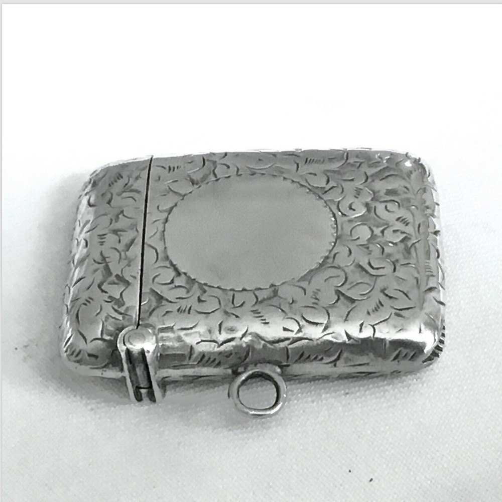 1898 Victorian Solid Silver Vesta Case Hallmarked Deakin & Francis Ltd.