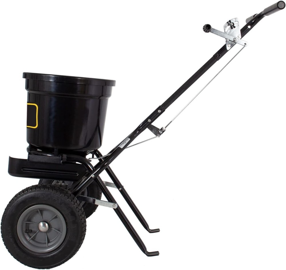 Versatile 50 lb Capacity Spreader with Rust-Resistant Features & Maneuverability