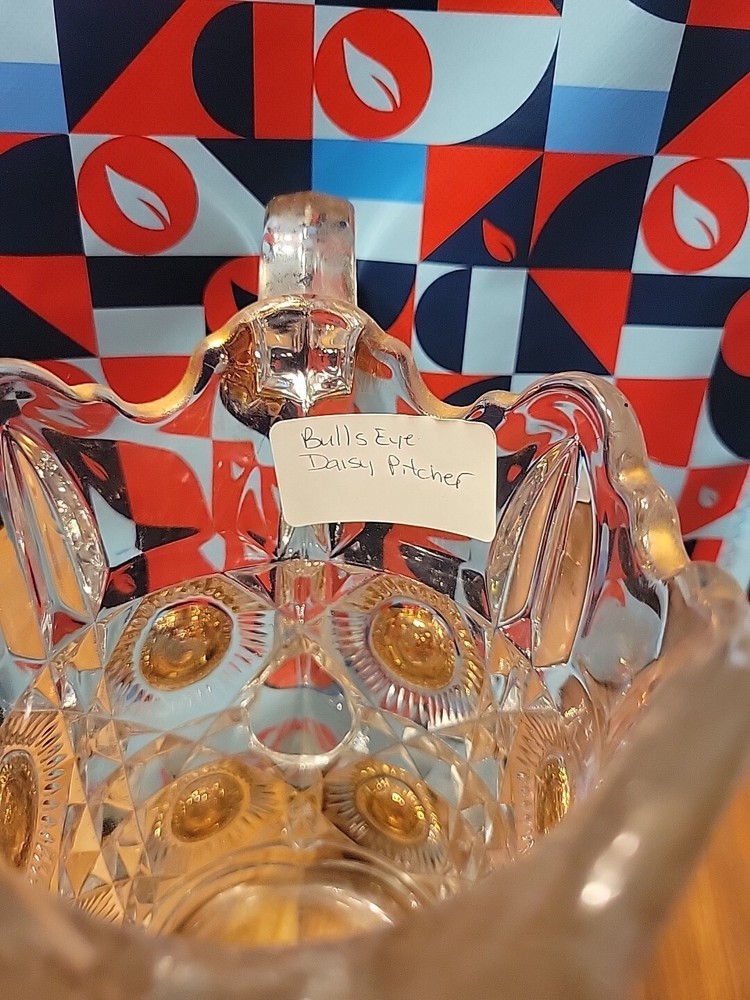 Edwardian Bulls Eye and Daisy Pattern Pitcher