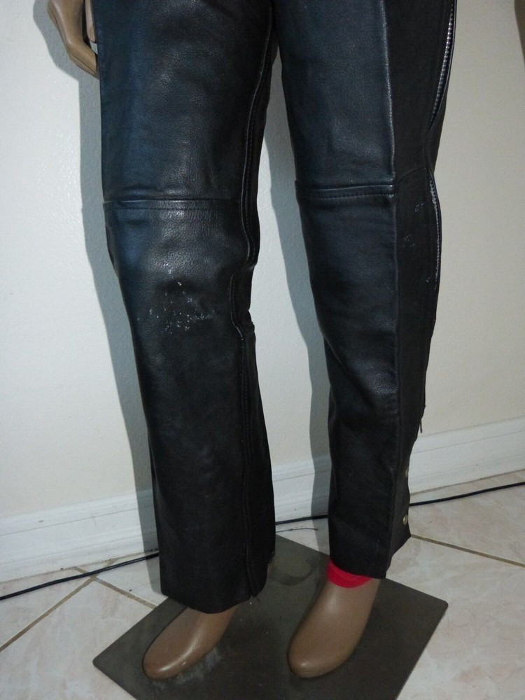 FIRST BLACK LEATHER CHAPS SZ XXS