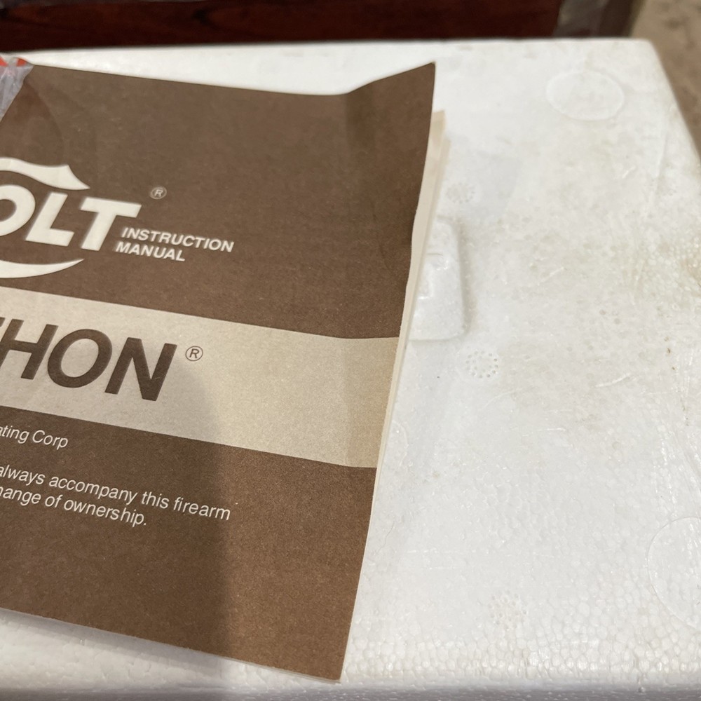 Original 1970's Colt Python Box, Styrofoam, Papers and Manual, 6" Blue Magnum