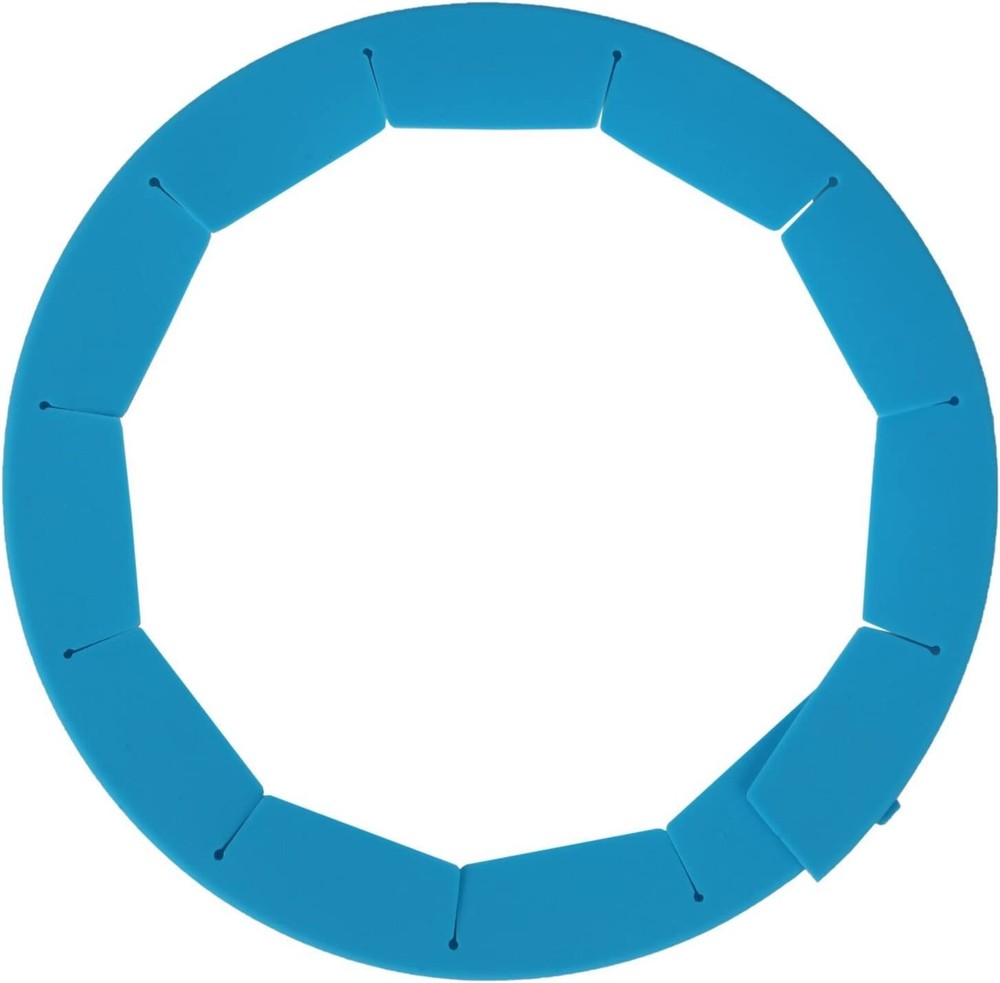 SUUCARER Adjustable Pie Crust Shield Silicone Protector, Large, Blue
