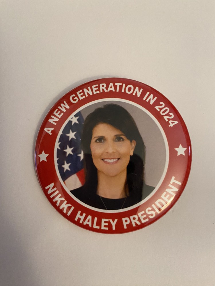 Nikki Haley President 2024 Pin Back Button P129