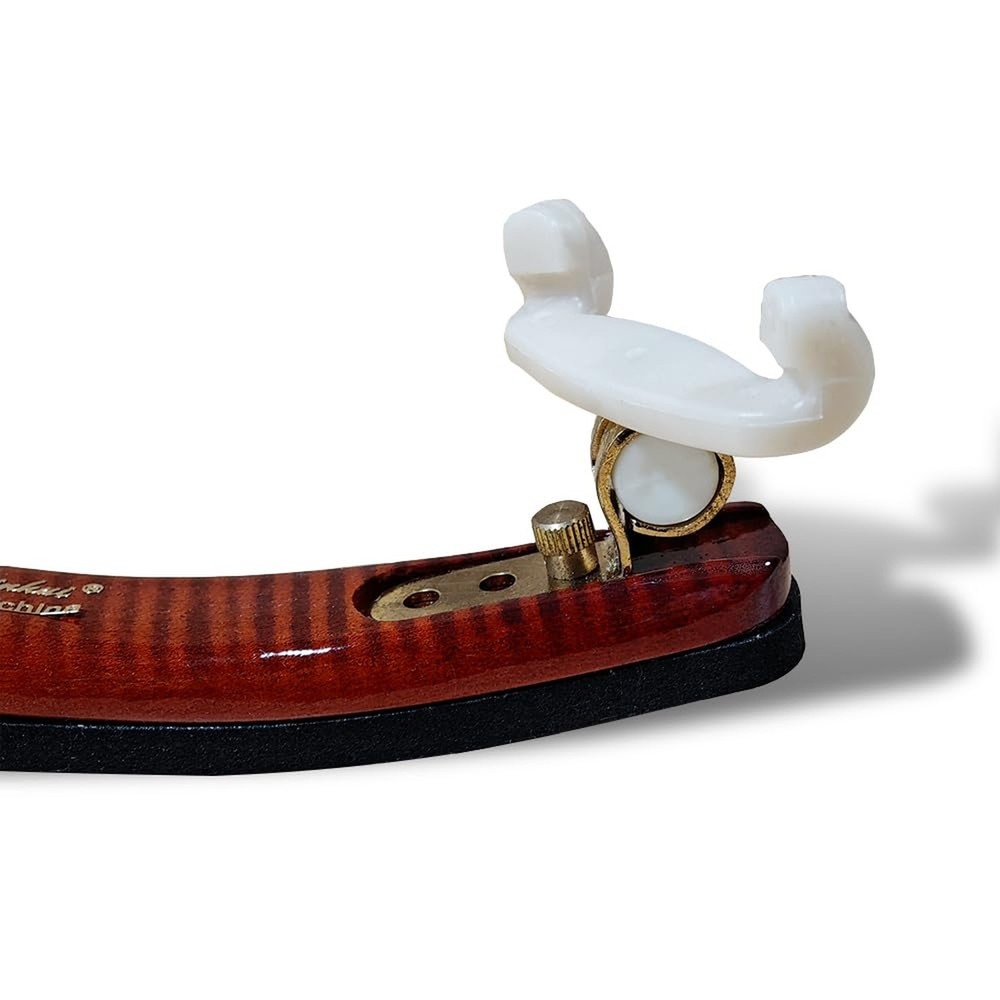 Violin Shoulder Rest 4/4 Full Size, Adjustable Width Flame Maple Wood 3/4