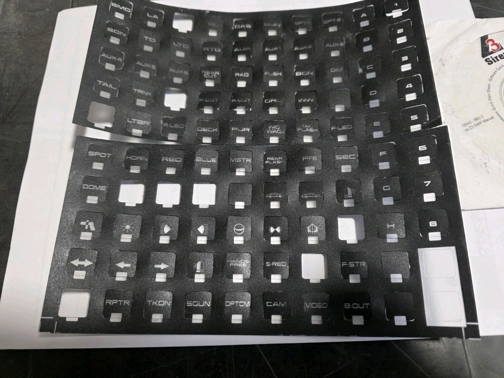 Code 3 Siren Controller Button Icons & Z3 SWIF Manual CD