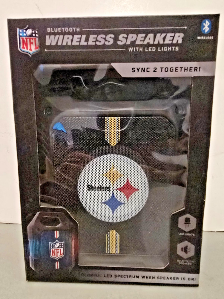 SOAR NFL STEELERS BLUETOOTH WIRELESS SPEAKER WITH LED LIGHTS