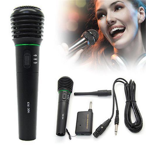New 2in1 Professional Wired & Wireless Handheld Microphone Mic Receiver System