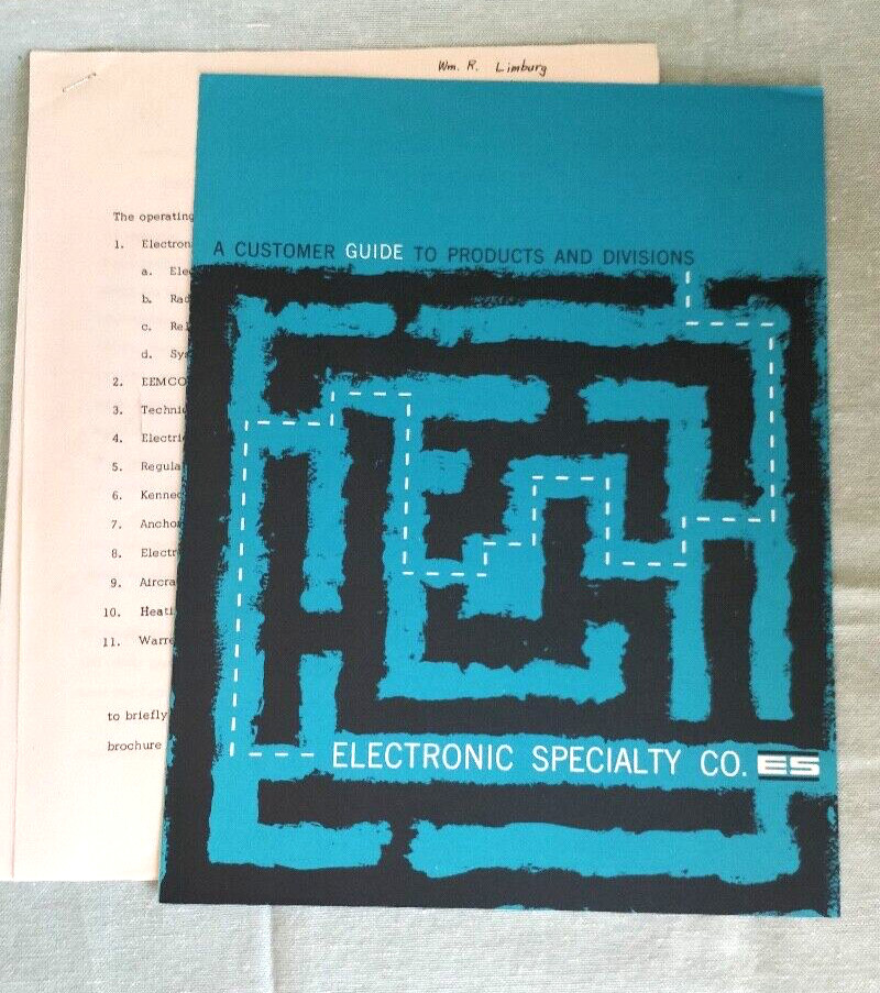1950s ~ Electronic Speciality Co. ~ Guide to Divisions