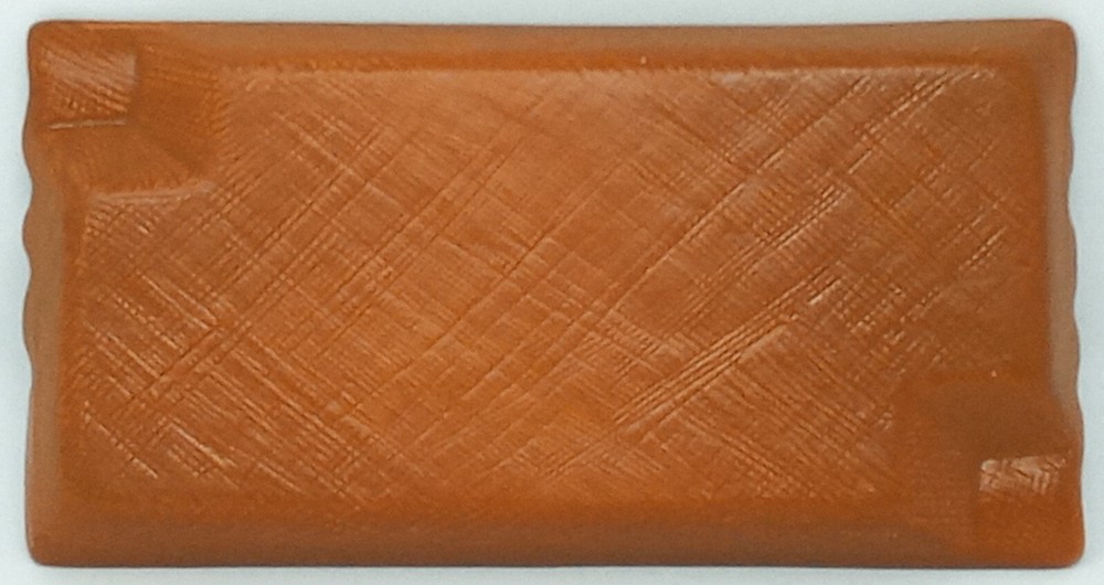 Oklahoma Ceramic Ashtray faux woodgrain pattern 6.25" x 3.25" rectangular 1" t