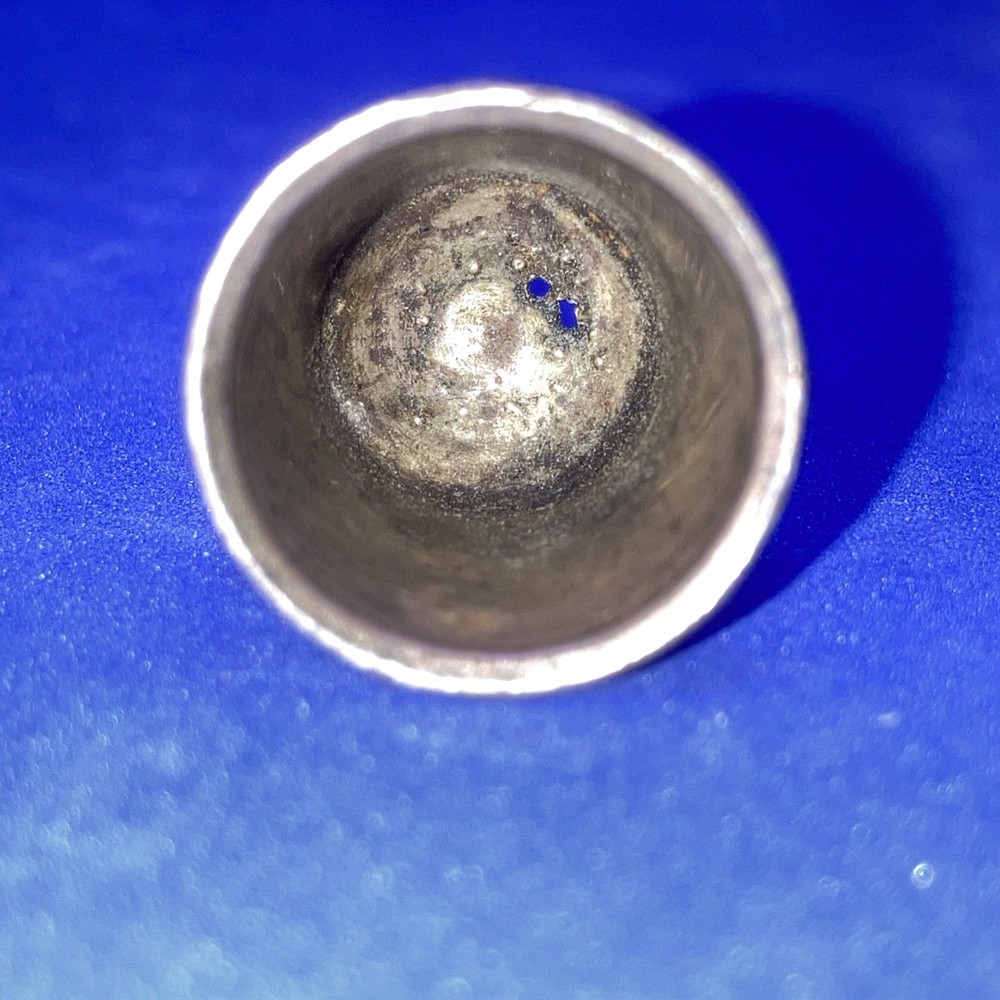 Hallmarked Silver Thimble by Saunders & Shepherd ? CS & FS, Sz 6 (3258)