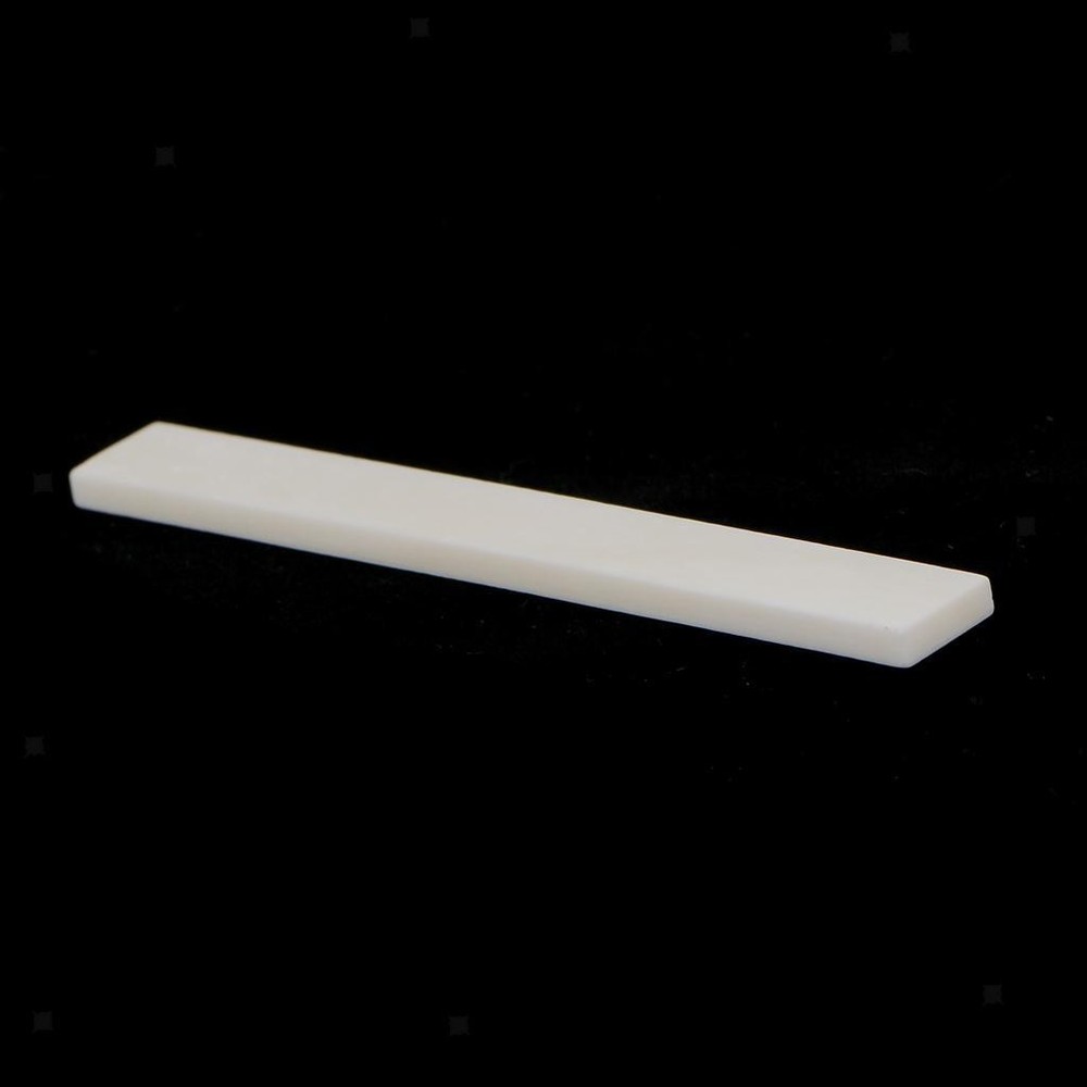 2x Guitar Saddle Unfinished Uncut Luthier DIY 80mm, White